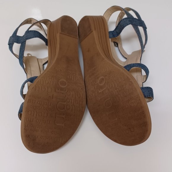 EUC Rialto Denim Gladiator Sandals Size 7.5 - Picture 4 of 6